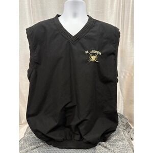 Second Skin Series 30 Hydrashield Mens XL Black Golf Vest St Andrews Embroidered